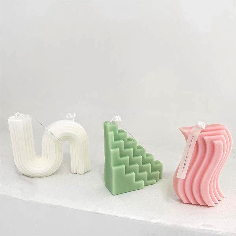 Geometric S & N-Shape Arch Aromatherapy Candle Silicone Mold