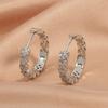ZAKOL Elegant Micro Paved Zircon Big Hoop Earring for Women Luxury Bridal Wedding Engagement Party Zircon