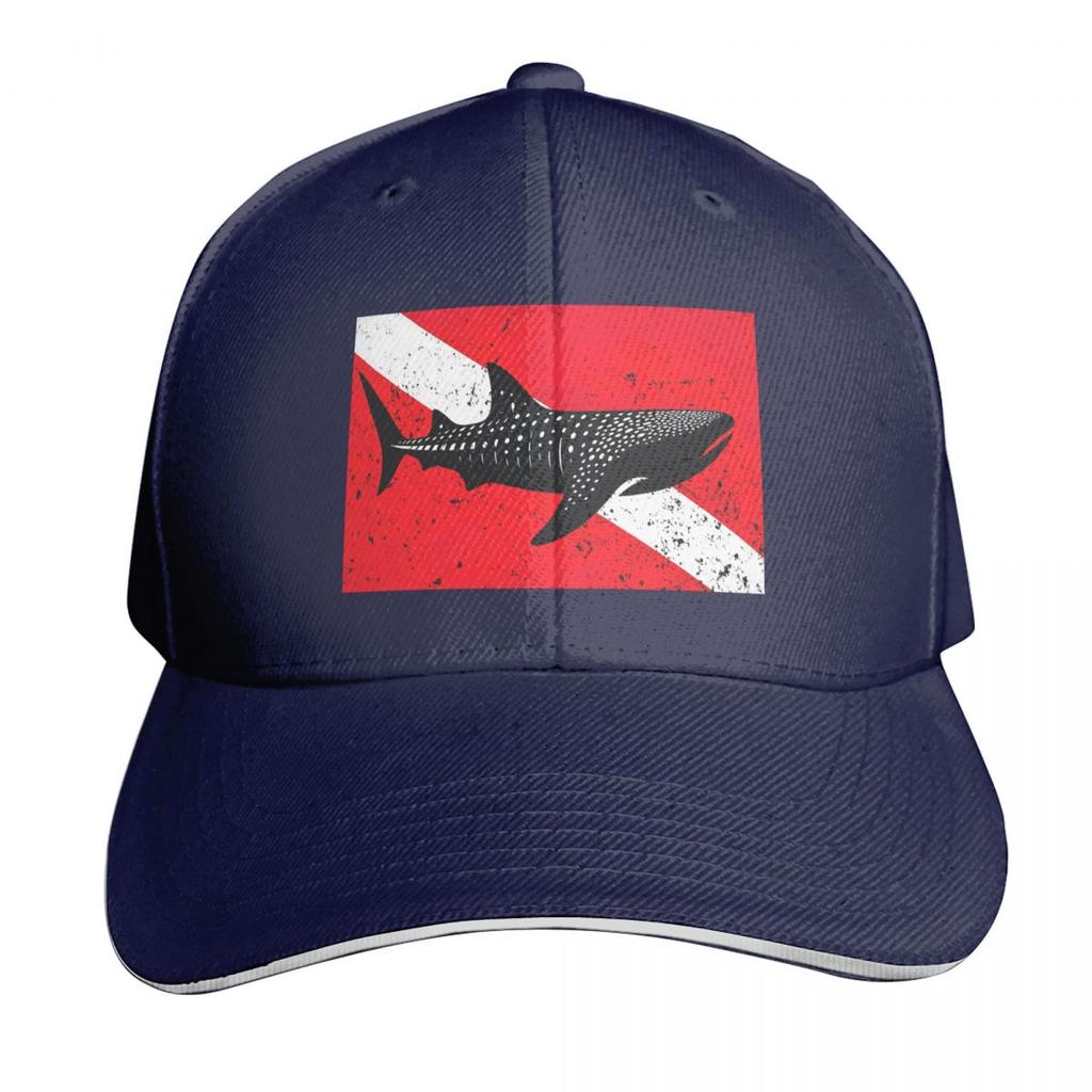 Scuba Diving Dive Flag And Shark Cap Fashion Casual Baseball Caps Adjustable Hat Hip Hop Summer Unisex Baseball Hats