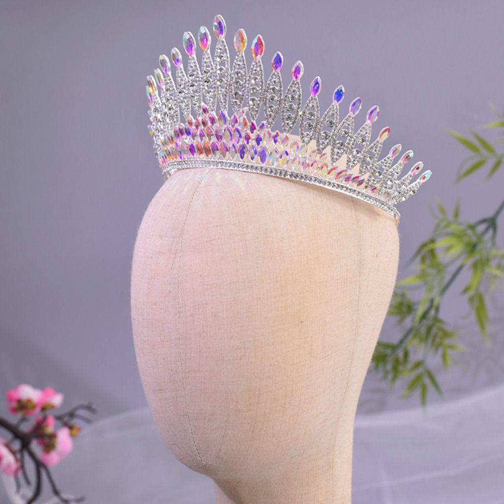 Luxury Zinc Zinc Alloy Princess Crown Elegant Bridal Headwear Rhinestone Diadem  Photography Props