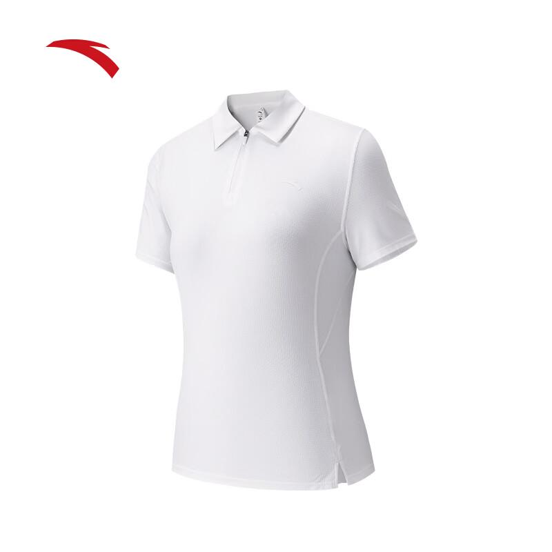 Anta Women's Quick-Dry Half-Zip Polo T-Shirt