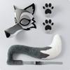 Realistic Wolf Costume Set | OneSize Adult Design, Soft Polyester Construction, Face Covering
