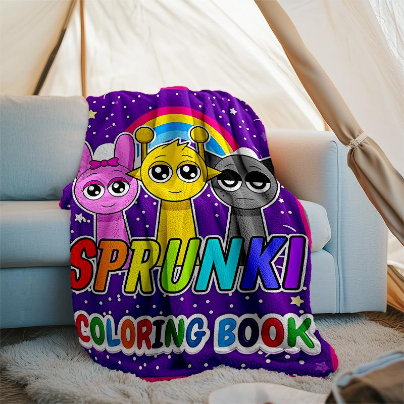 Coperta stampata a tema Sprunki - Perfetta per divano, letto, viaggi e uso all'aperto | Lavabile in lavatrice, accogliente e resistente.