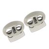 30pcs Metal Alloy Spring Cord Locks Double Hole Drawstring Stoppers End Toggles  For Drawstrings