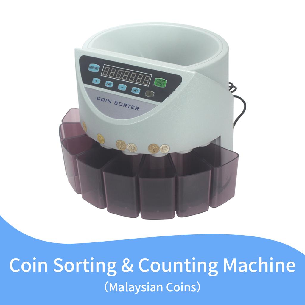 Electronic Coin Sorter Counter Counting Sorting Machine for Australian Coins Countable Coins with Multi Functional 7