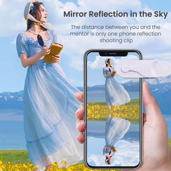 Sada klipů pro zrcadlový odraz telefonu Objektiv s zrcadlovým efektem Snímky Artefakt pro selfie Rekvizity pro odrazovou fotografii Sada pro cestovní fotografii Selfie