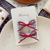 Autumn Retro Sweet Pink Coffee Leopard Pattern Bow Rabbit Hairpin Hair Ring Temperament Baby Tie Ball Head Flower Girl