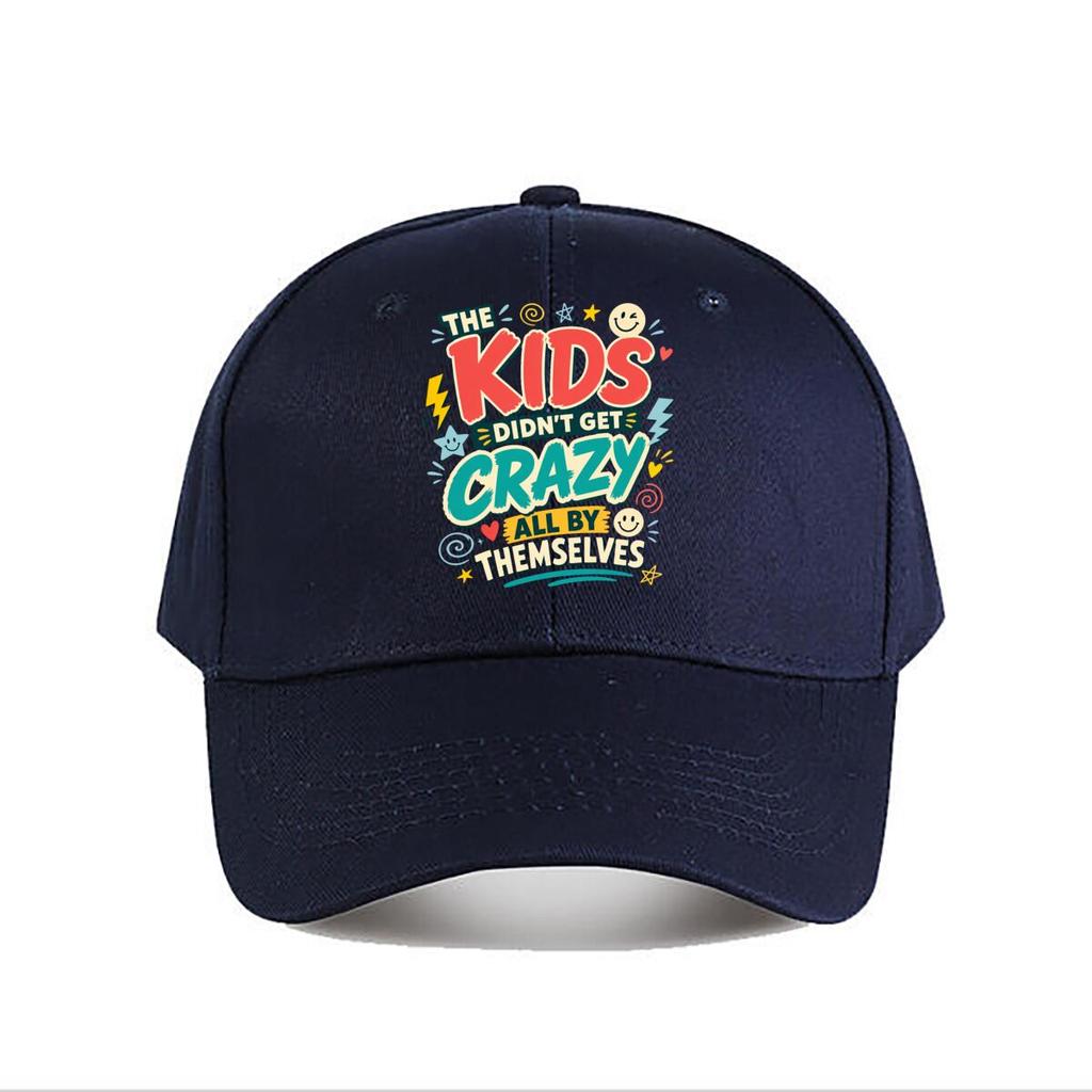 Crazy Parenting Humor Quote Typograp Baseball Cap Fashion Outdoor Sports Sunhat Unisex Snapback Cap Womens