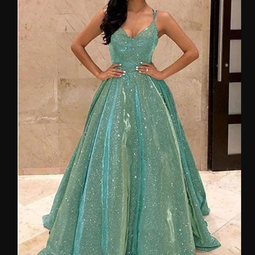 Women's Tube-top Shiny Long A-line Slim Evening Dress
