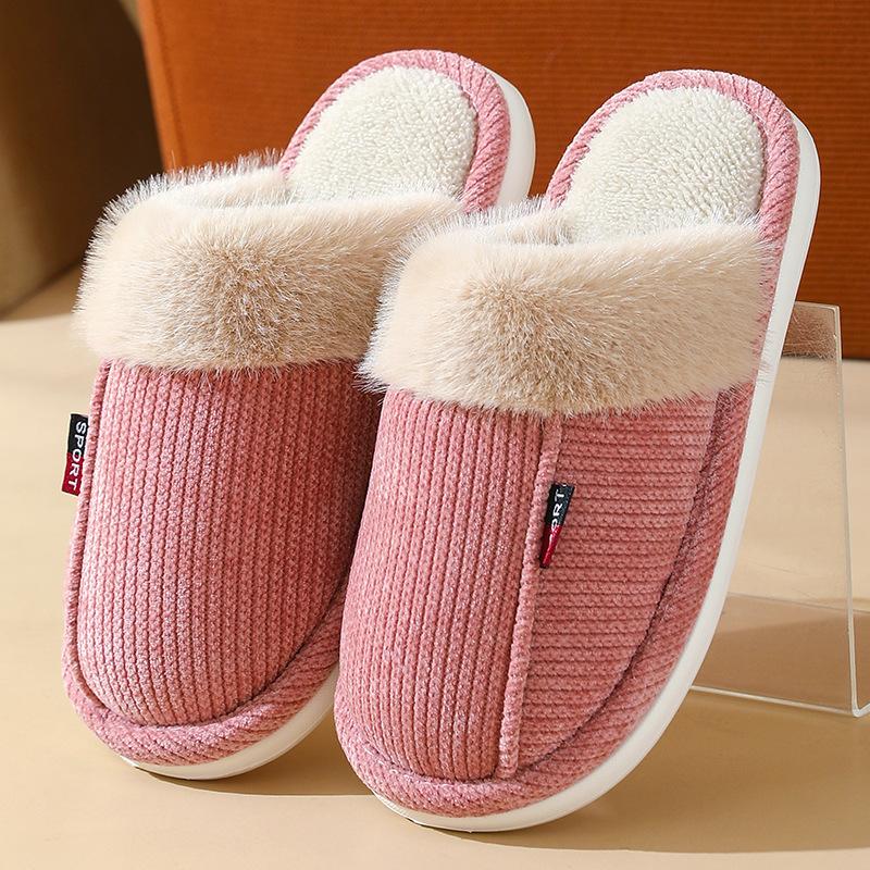 New cotton slippers winter wool home non-slip warm indoor piled thickened spring and autumn cotton slippers
