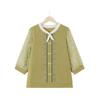 Middle aged and Elderly Mother's Spring and Summer Fashionable T-shirt Knitted Top with Print