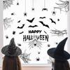 Halloween, Carnival, Black Bat, Spider Web Window Stickers, Festival Decoration, Static Stickers, Party Decoration Stickers, Bar Wall Stickers