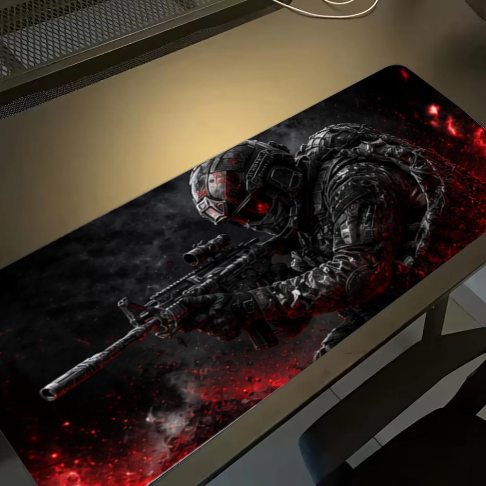 Soldier Mouse Pads Pc Accessories Desk Mat Desk Interior Setup Mousepad Gamer Playmat Gaming Room Decoration Rug Big Mousepepad