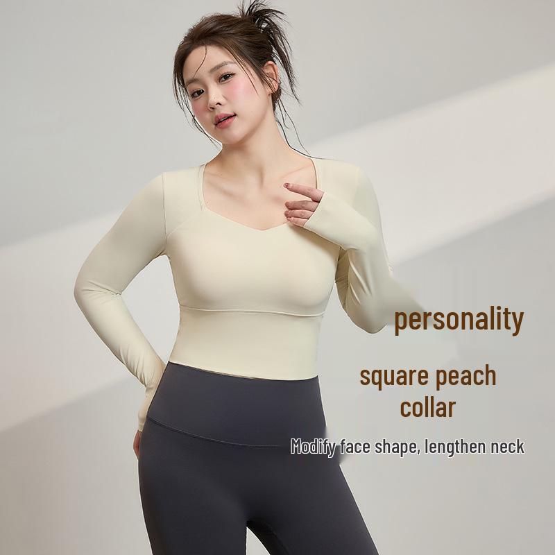 Women's Plus Size Long-Sleeve Yoga and Fitness Top