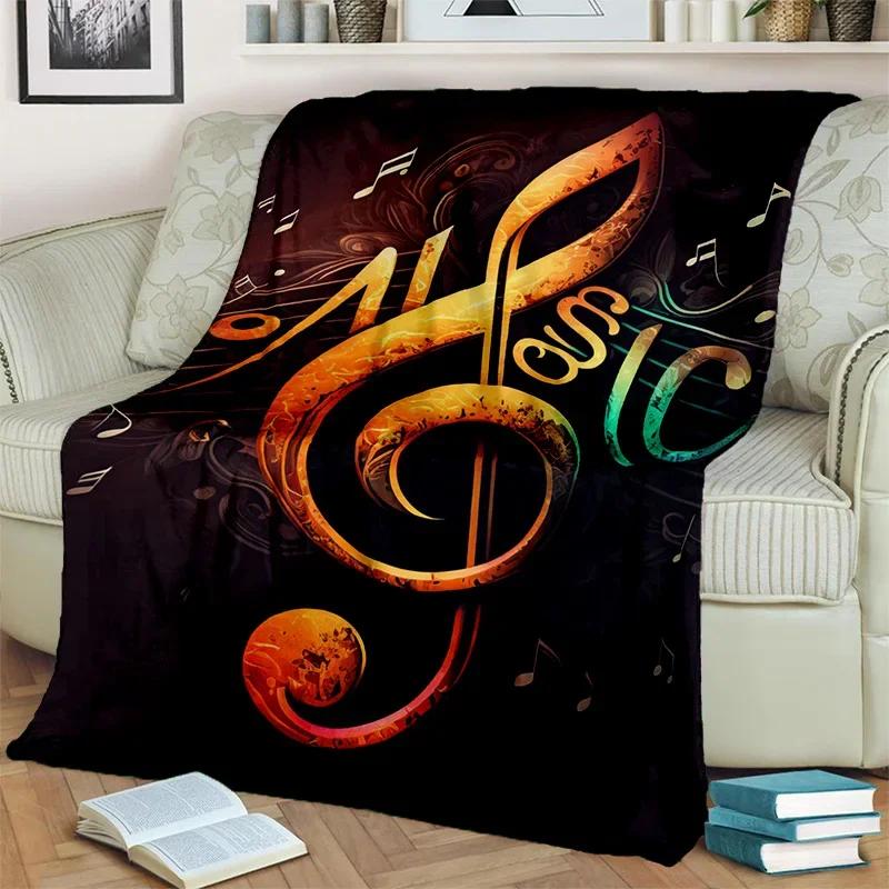 3D Colorful Musical Note Music Score Blanket,Soft Throw Blanket for Home Bedroom Bed Sofa Picnic Travel Office Cover Blanket Kid