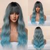 Colorful Cosplay Wig Set for Christmas & Halloween - Anime Style with Air Bangs & Big Waves