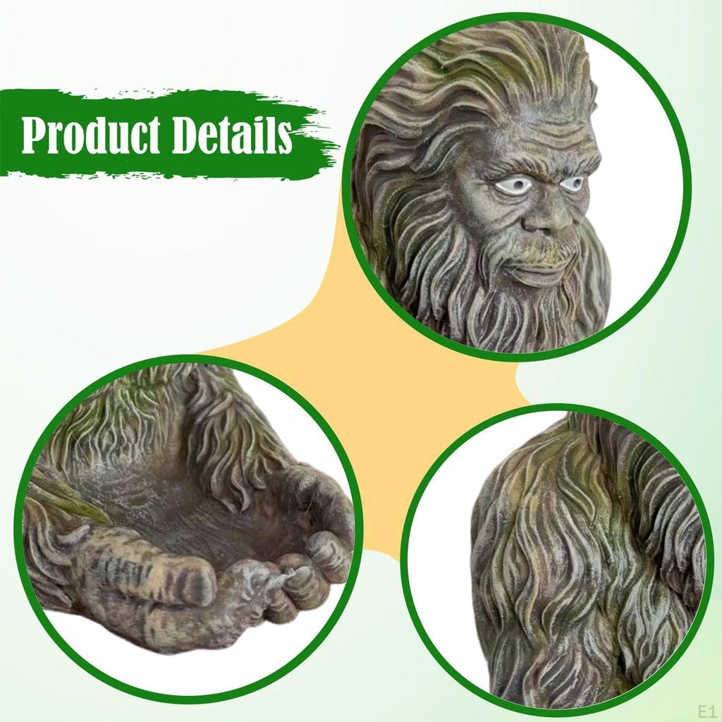 Tree Mounted Bird Feeder,Tree Trunk Hugger Art Sculpture Funny Gift Lover Resin Statue Figurine