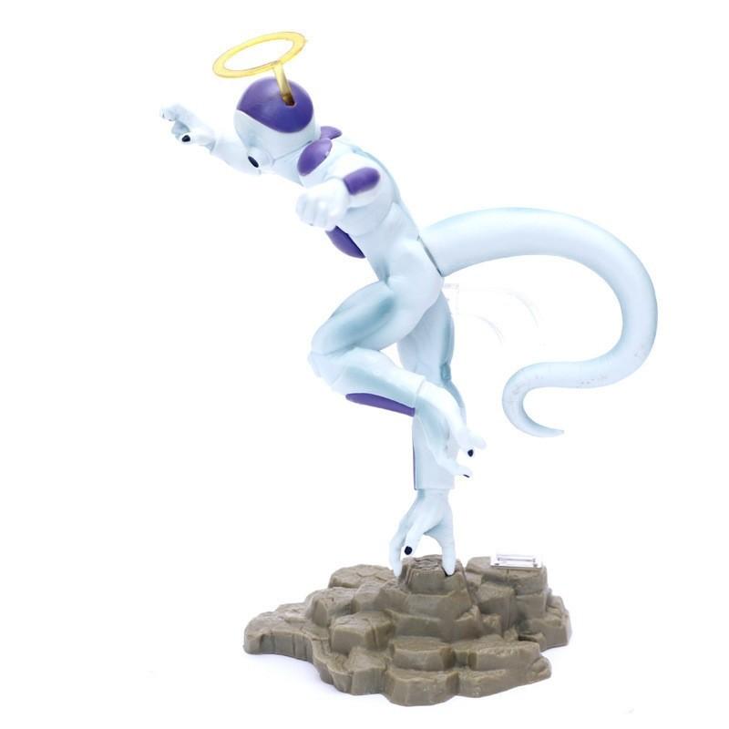 18cm Anime Dragon Ball GK Figure White Frieza Theatrical Version Angel Head Ring Scene Ornament Figure Model Toys