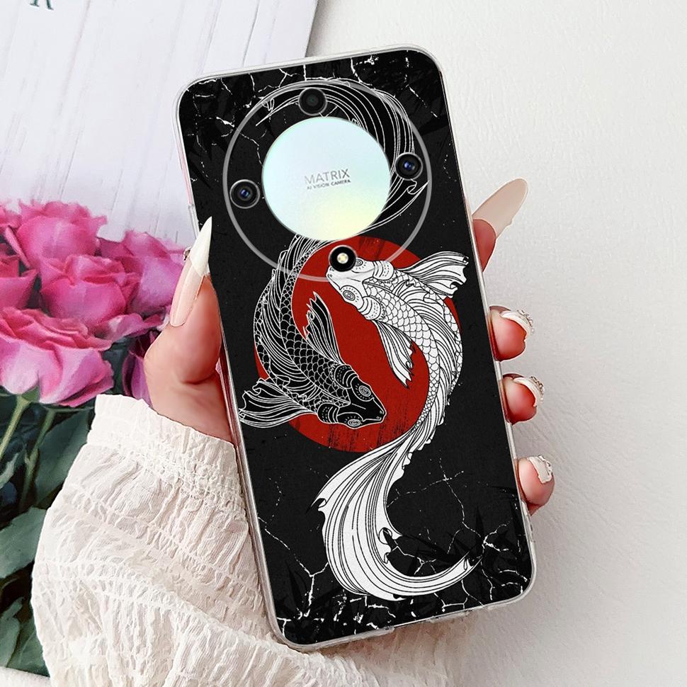 For Honor X9b 5G Case Flowers Butterfly Painted Cover Soft Silicone Casing For Honor X9 X9 b HonorX9b 5G Phone Case