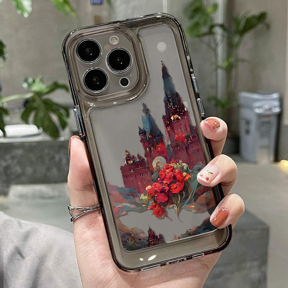 Retro Flower Castle for iPhone16PorMax New Phone Case 13 Apple 12/14 Retro 15