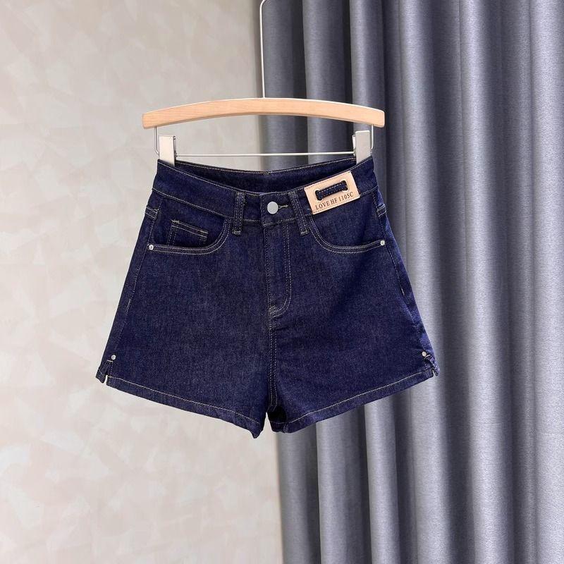 

Экспорт Хвост Одинокая Женская Одежда Распродажа Прямые Джинсовые Шорты Легче всего Сочетать Утягивающие Ретро Высокая Посадка Разрез А-силуэт Горячие Шорты Blue XL