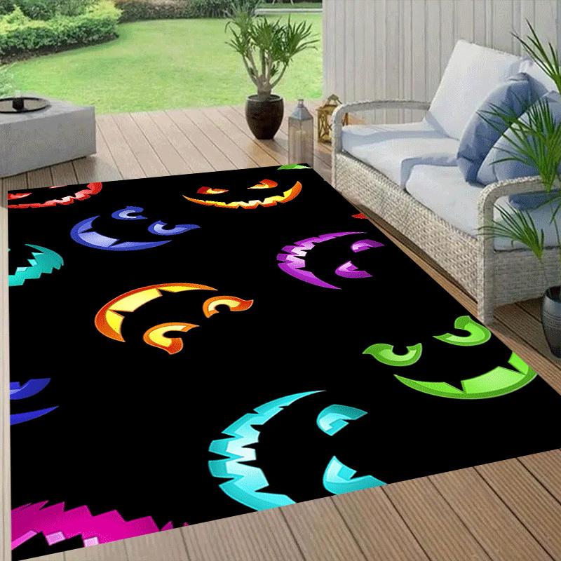 1pc Evil smile Print, Design Indoor Area Rug - Soft, Anti-Slip, and Durable Gaming Room Decor for Bedroom, Living Room