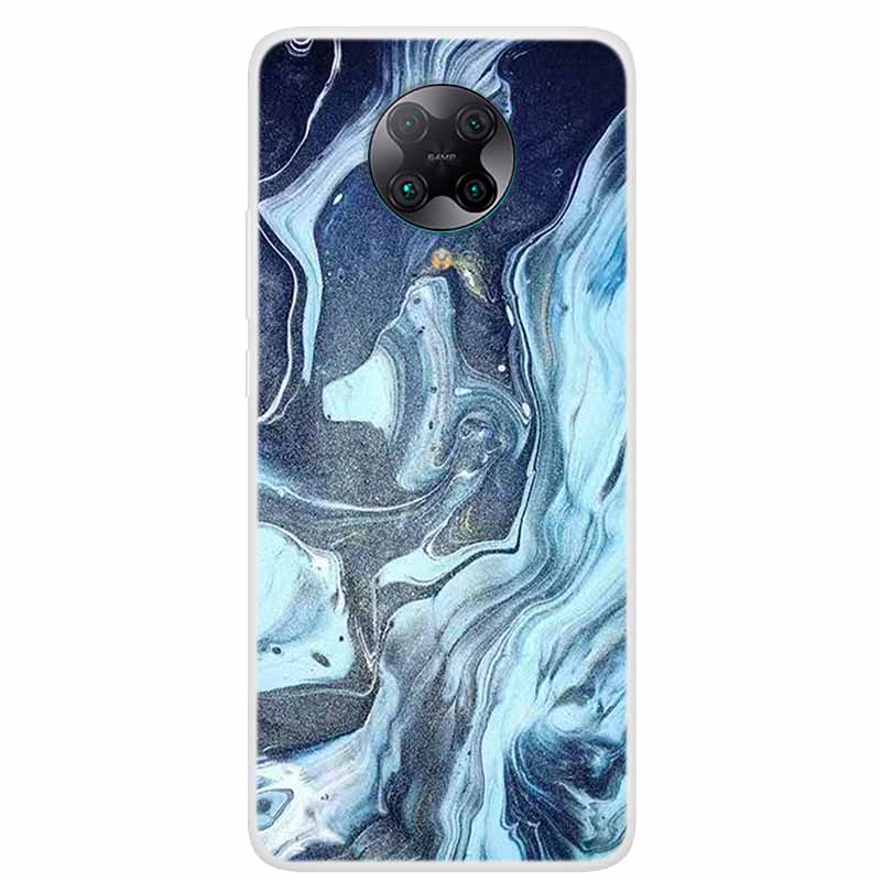 For Poco F2 Pro Case 6.67'' Clear Marble Soft TPU PocoF2 Pro F 2 F2Pro Phone Cover For Xiaomi Poco F2 Pro Shells Cartoon Fundas