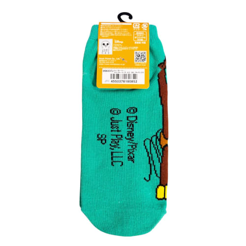 Small Planet Disney Pixar Character Socks, Toy Story/Slinky Dog Logo, Green, Women's Size 23-25cm