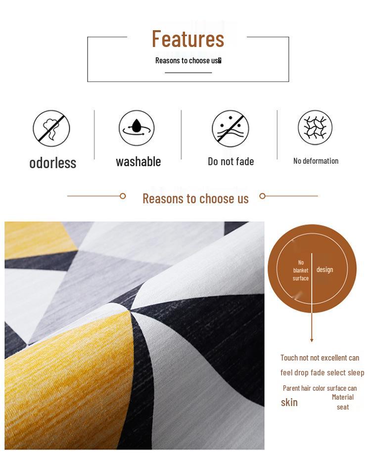 Nordischer Geometrischer Minimalistischer Leichter Luxusteppich: Schlafzimmer, Erkerfenster, Nachttisch, Couchtisch, Sofa, Fleckenabweisend