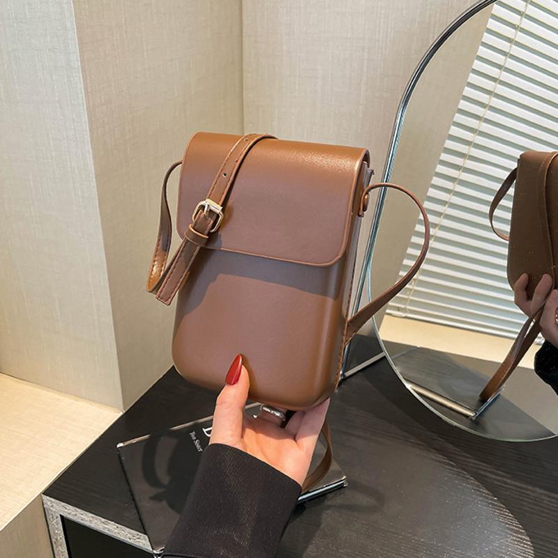 Flap Crossbody Bags Women Mini PU Leather Shoulder Purses and Handbags for Girls Ladies Phone Simple Crossbody Bag