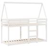 VidaXL Lit superposé avec toit blanc 90x200 cm bois de pin massif, lit, cadre de lit, lit mezzanine, meuble de chambre, 3282080