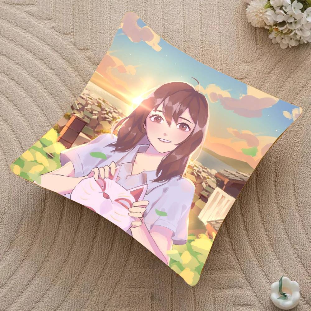 Anime Movie A W-Whisker Away Pillow Case Fashion Square Pillowcase Bedroom Sofa Room Ins Decoration Leisure
