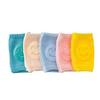 Smiley Face Baby Knee and Elbow Pads - Summer Terry Cloth Warmers for Crawling and Walking
