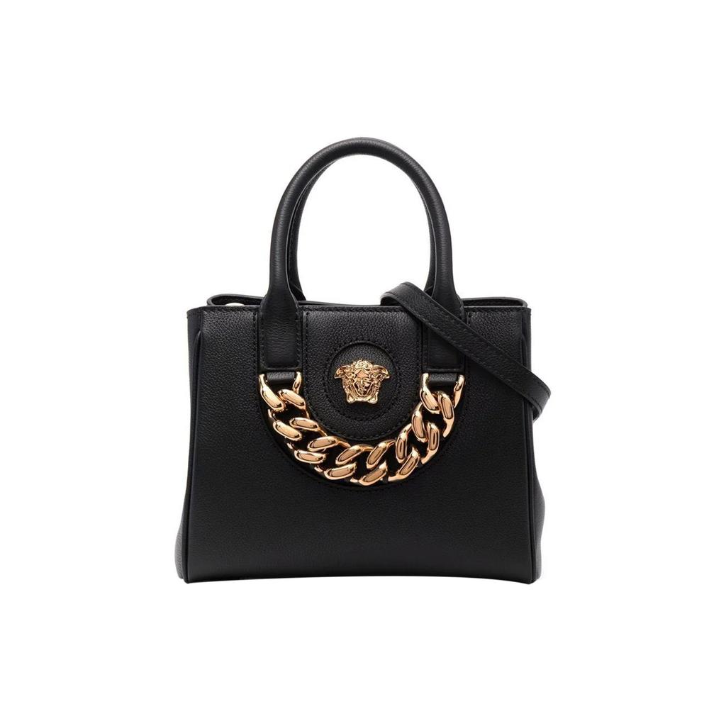 Versace Medusa Logo Kalbsleder Tragetasche Damen Tragetaschen Schwarz 1004460-DVIT2T-1B00V