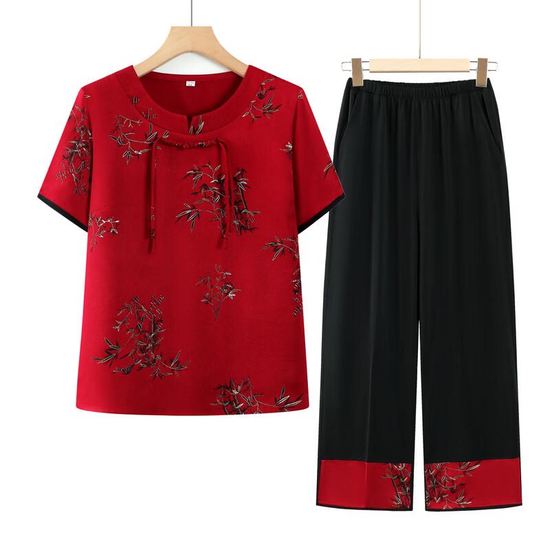 Women's Floral Short Sleeve Summer Two-Piece Set