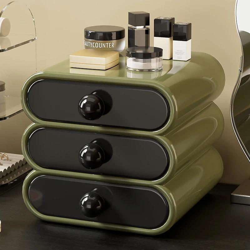 UFORU Cosmetics Storage Box Home Dressing Table Advanced Sense Bedroom Large Capacity Removable Drawer Desktop Storage Cabinet