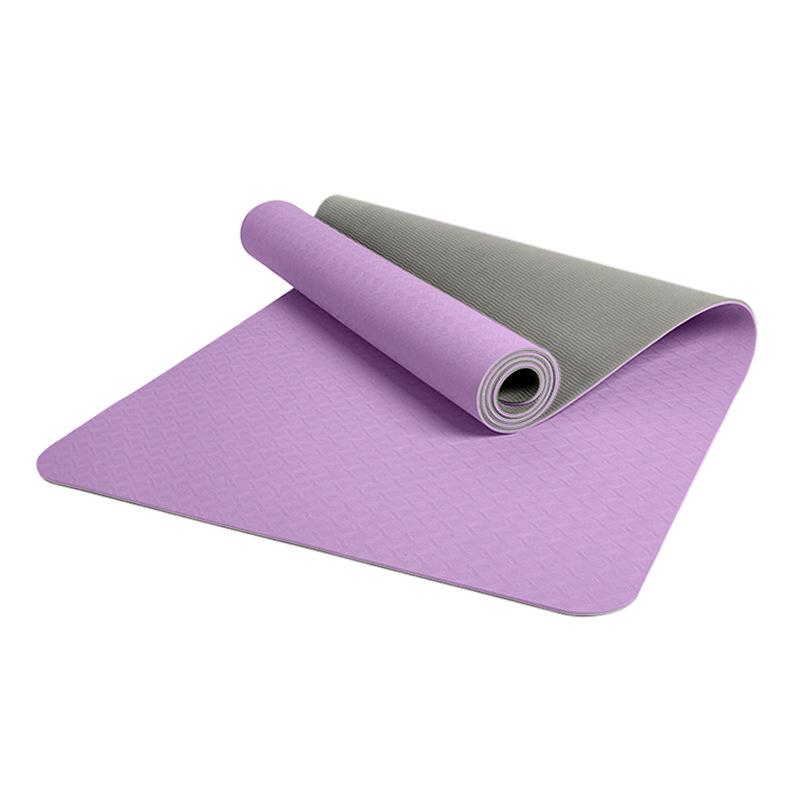 Widened Double Layer Non-Slip TPE Yoga Mat, Thick Fitness Mat, Soundproof Jump Rope & Home Dance Mat