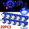 20x Blue Car LED T5 B8.5D 5050 SMD Dashboard Trument Light Bulb Accessories