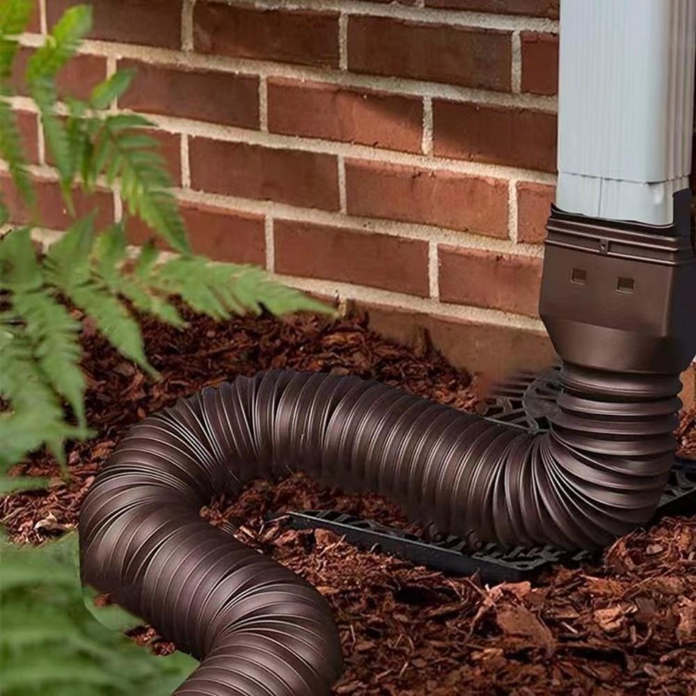 Retractable Rain Gutter Downspout Extensions with Screws Rainwater Drainage Flexible Drain Downspout Adjustable