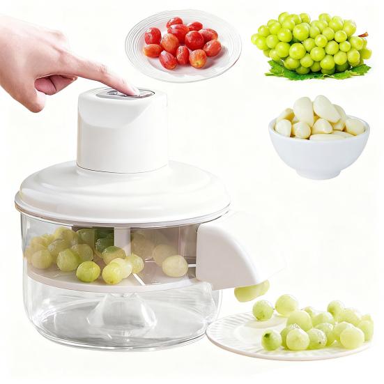 Electric Grape Peeling Machine Stainless Steel Kitchen Peeler High-Speed Fruit Skin Remover Tool Rechargeable Home Commercial for Cherry Tomatoes