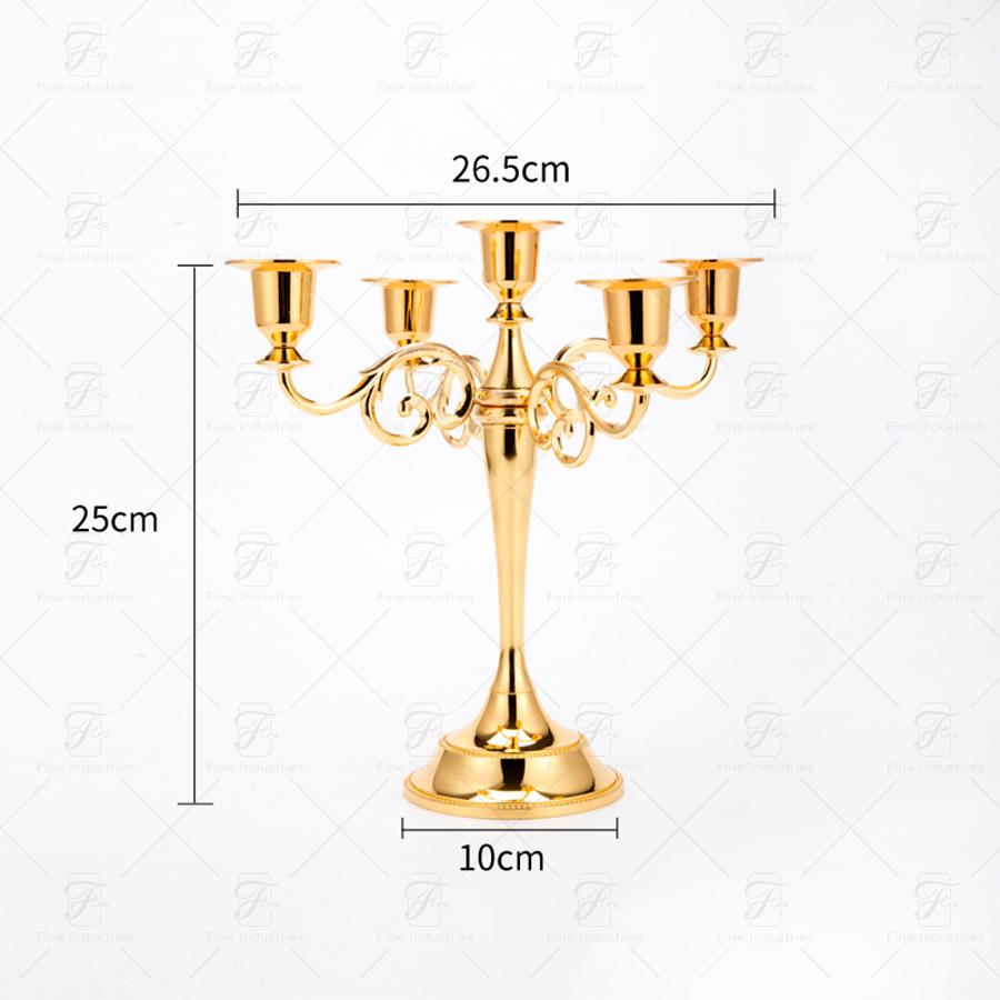 FW Modernes Silber mit Abdeckung Turmspitze Metall Goldfarben Transparentes Glas Kerzenständer Kerzenhalter Kerzenständer für Kerzen
