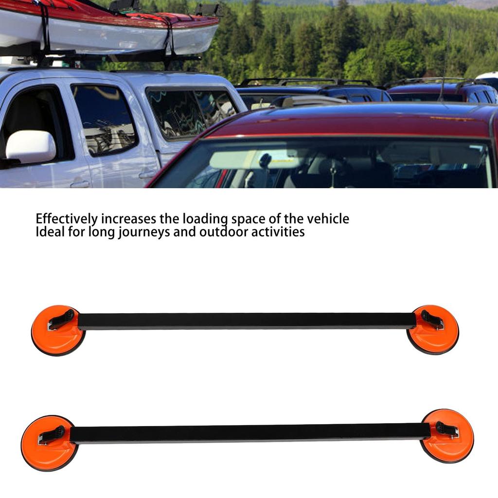 Car Roof Rack Crossbars with Two Square Steel Suction Cup Universal Rooftop Cargo Luggage Carrier 36.22-inch Tubes, Mount,