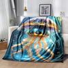1pc Jellyfish Printing Lightweight Flannel Blanket, Comfortable and Warm Blanket, for Camping Sofa Bed and Couch Office, In All Seasons