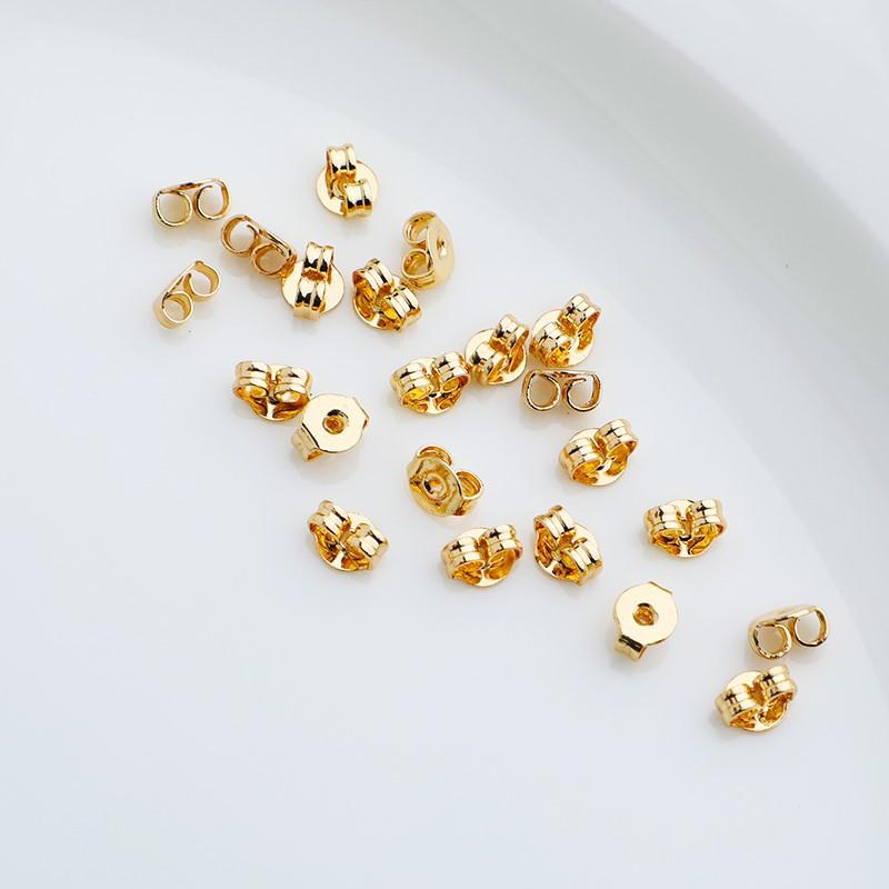 14K Gold-Filled Butterfly Earrings Components: Studs, Hooks, Backs, and Pins.