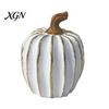 Dekoracje Domowe na Święto Dziękczynienia, Dekoracje Dyniowe Jesienne, Biało-Złota Dynia Dekoracyjna, Dynie Żywiczne Nowoczesna Ozdoba Figurka, Statuetki na Środek Stołu