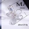 Luxury Fashion Big Flower Women'S Earrings, High-End Atmospheric Earrings, Silver Needle Real Gold Color Retention Earrings