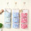 Cotton Linen Hanging Storage Bag With Multilayer Design For Living Room Organization