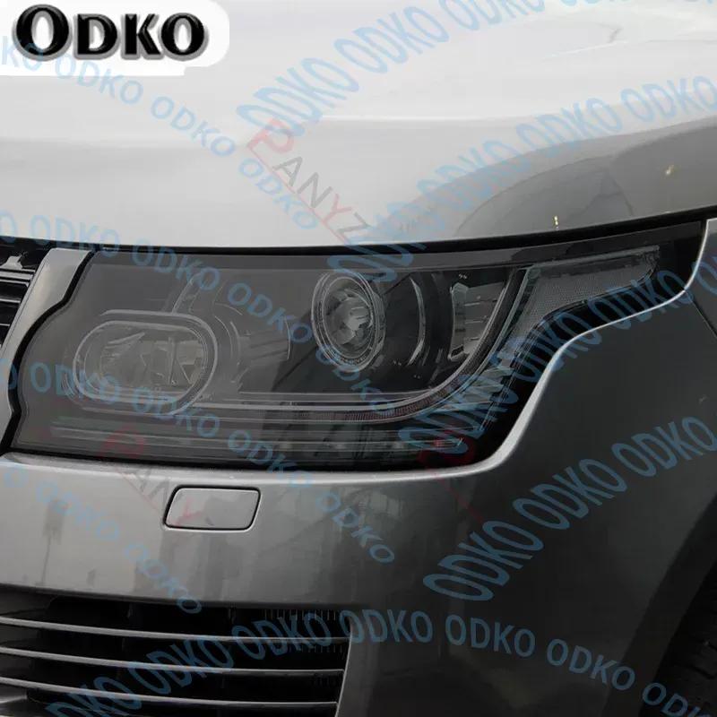 Car Headlight Protective Film Smoked Black Tint Wrap Vinyl Transparent TPU Protective For Range Rover Vogue L405 2013-