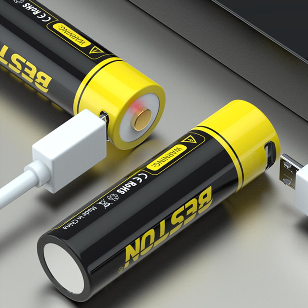 Multifunction AA Lithium Battery 2800mWh Toy KTV Battery 1.5V Constant Voltage Fast Charge USB Rechargeable Battery