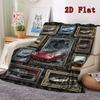 Classic Car Collection 2D Flat Pattern Flannel Blanket, High Quality All Seasons, Home Decor, Warmth and Comfort, Perfect for Christmas Gifts.